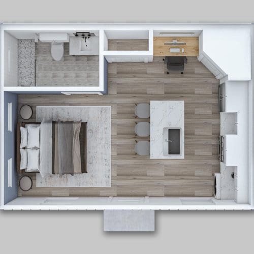 ADU garage conversion in Coronado Island San Diego CA by Evergreen Remodeling & Construction