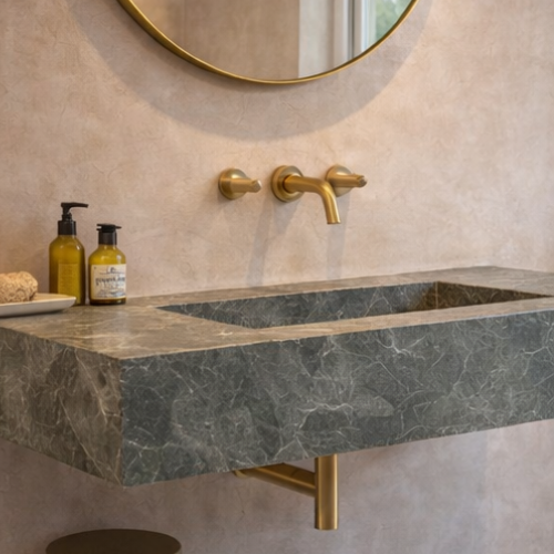 Microcement bathroom remodel in San Diego CA — Evergreen Remodeling