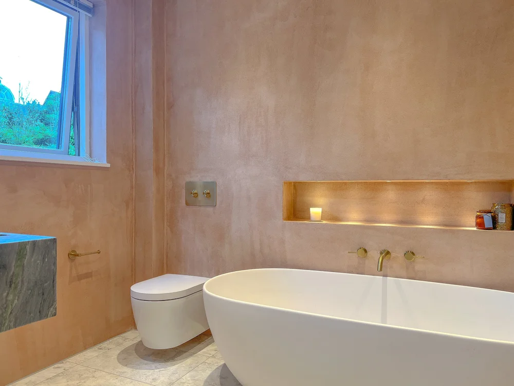 Microcement bathroom remodel in San Diego CA — Evergreen Remodeling