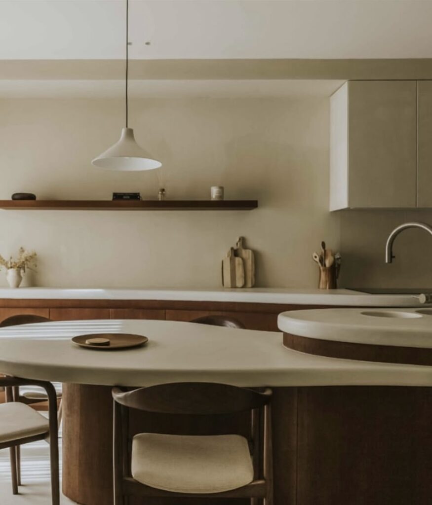 Microcement kitchen surface in San Diego CA by Evergreen Remodeling & Construction
