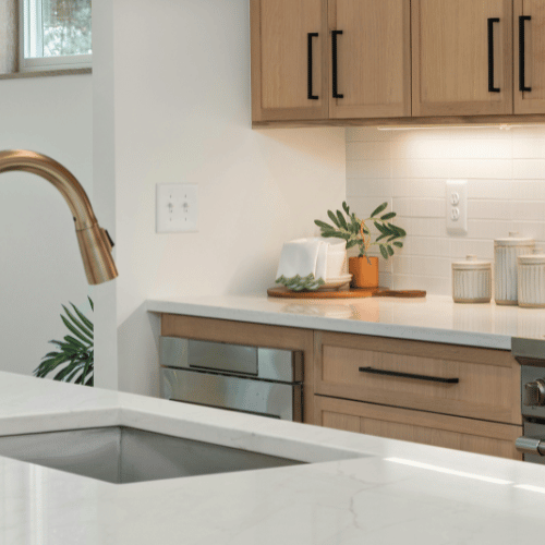 Microcement kitchen surface in San Diego CA by Evergreen Remodeling & Construction